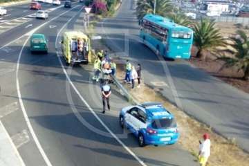 Un viajero de Global se siente indispuesto a la altura de La Mareta (Telde)/TA.